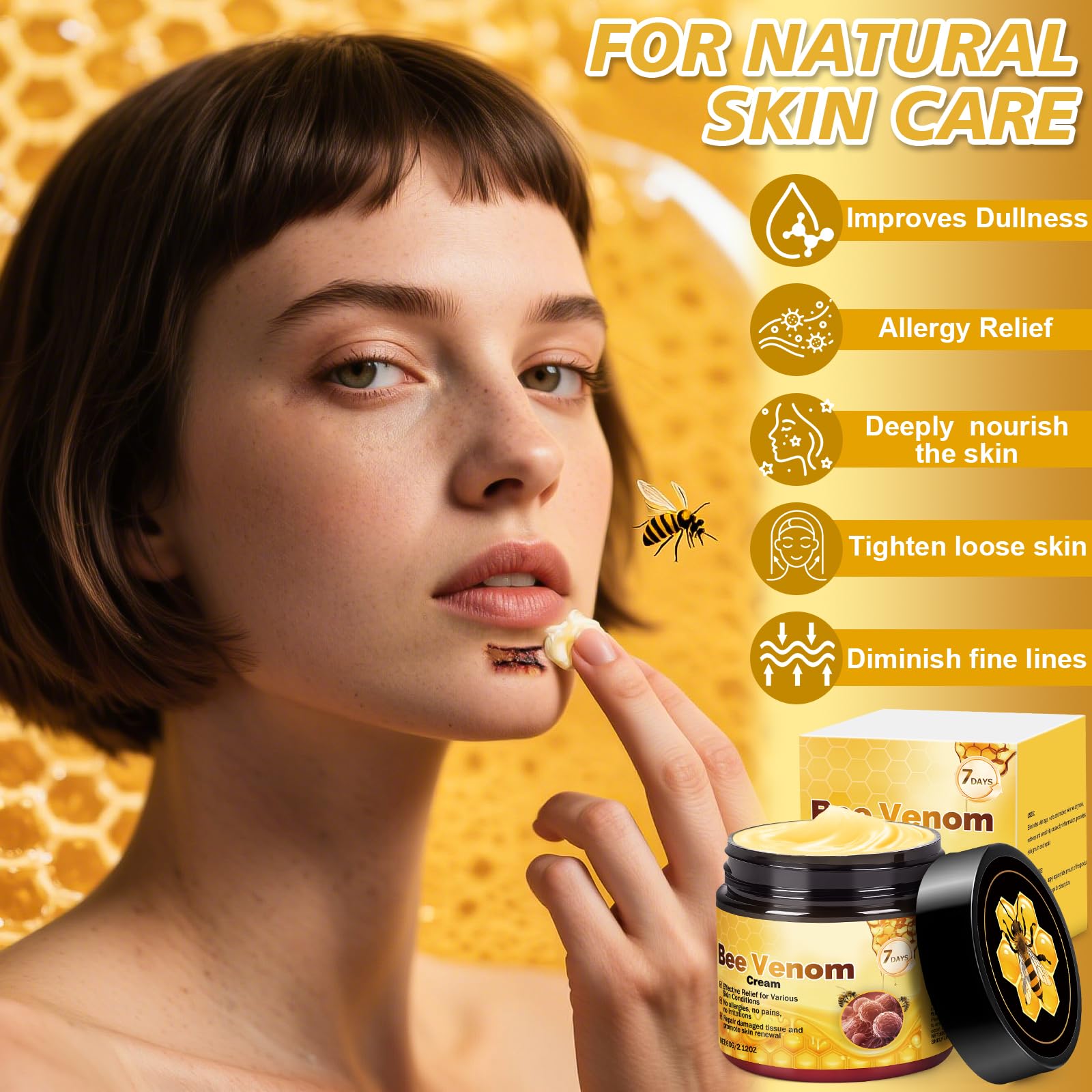 JUANCHI Bee Venom Cream packaging 2025 upgrade for premium skincare