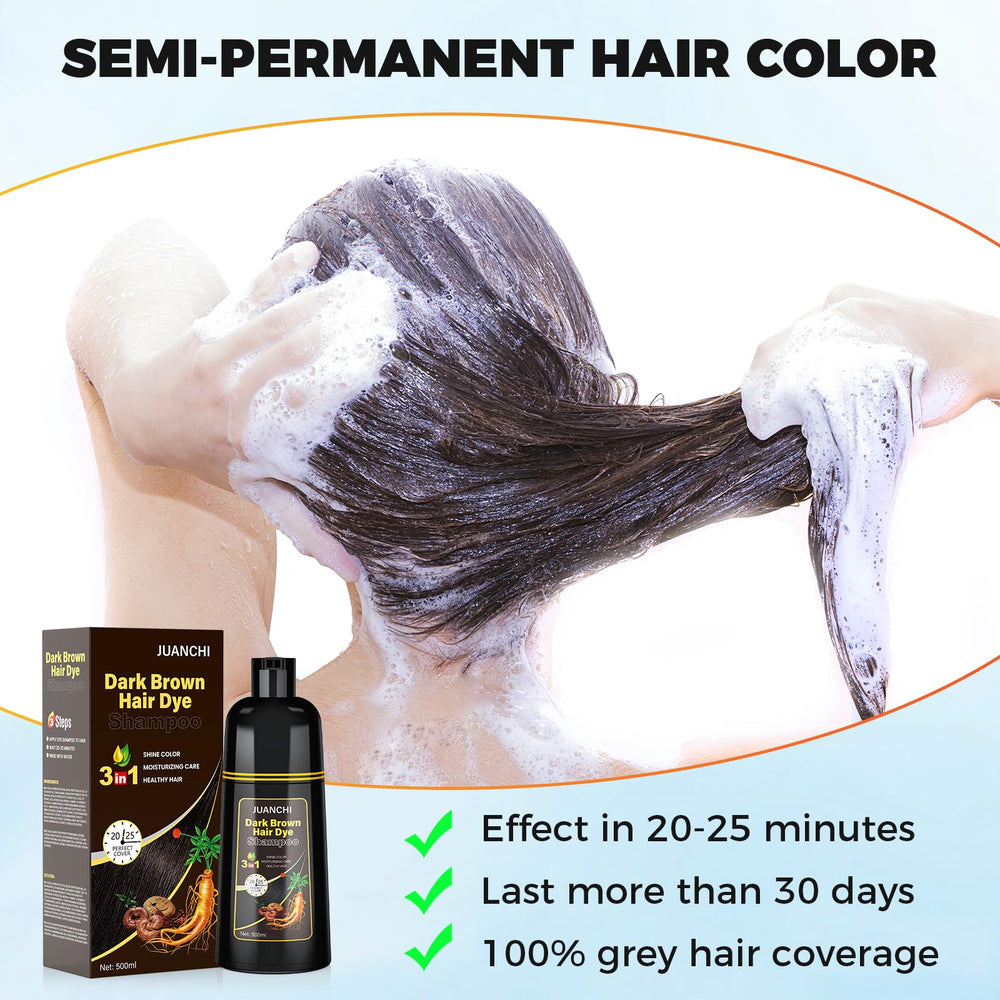 JUANCHI Conditioning shine from ginseng and sesame extracts.