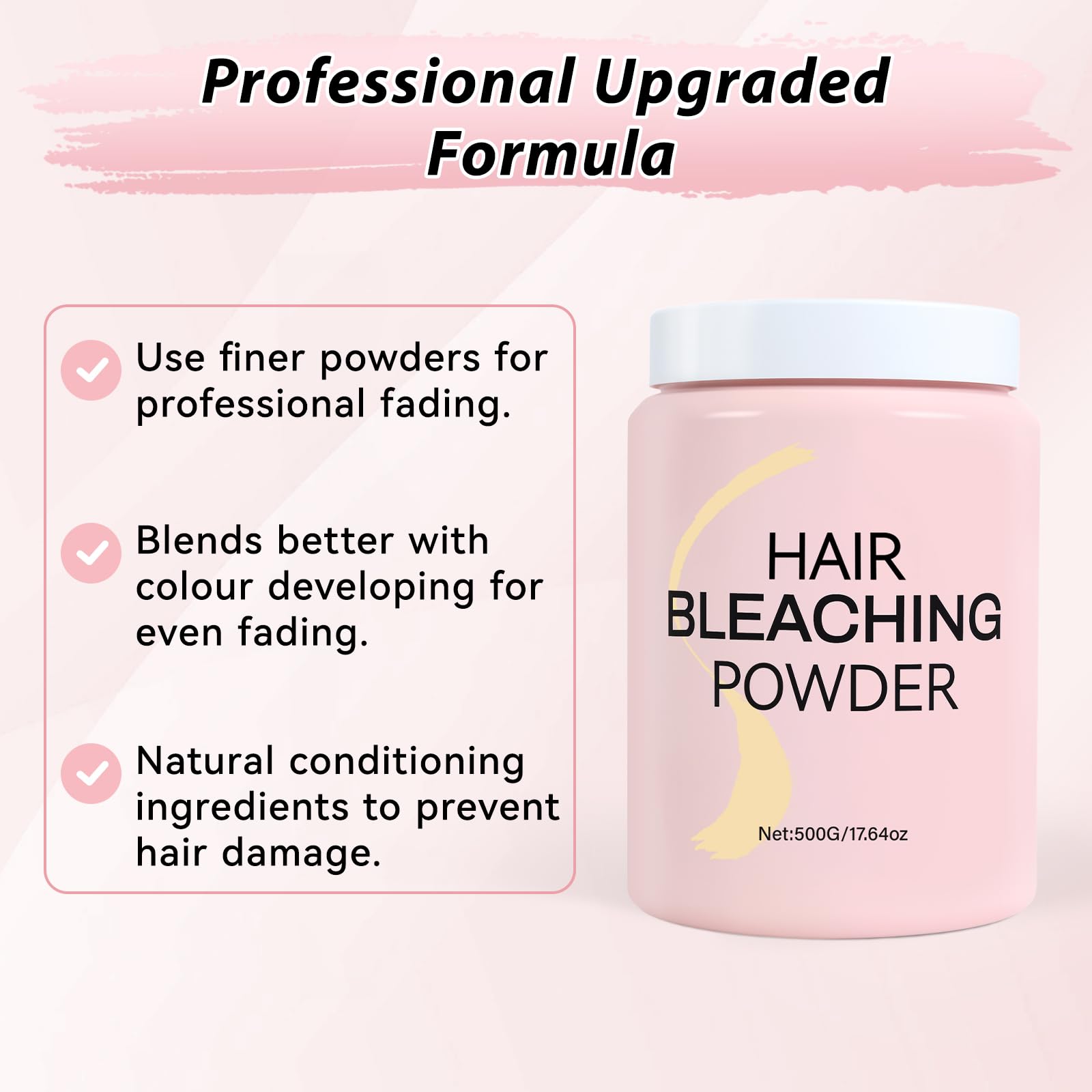 JUANCHI bleach powder application close-up for even coverage during DIY highlights.