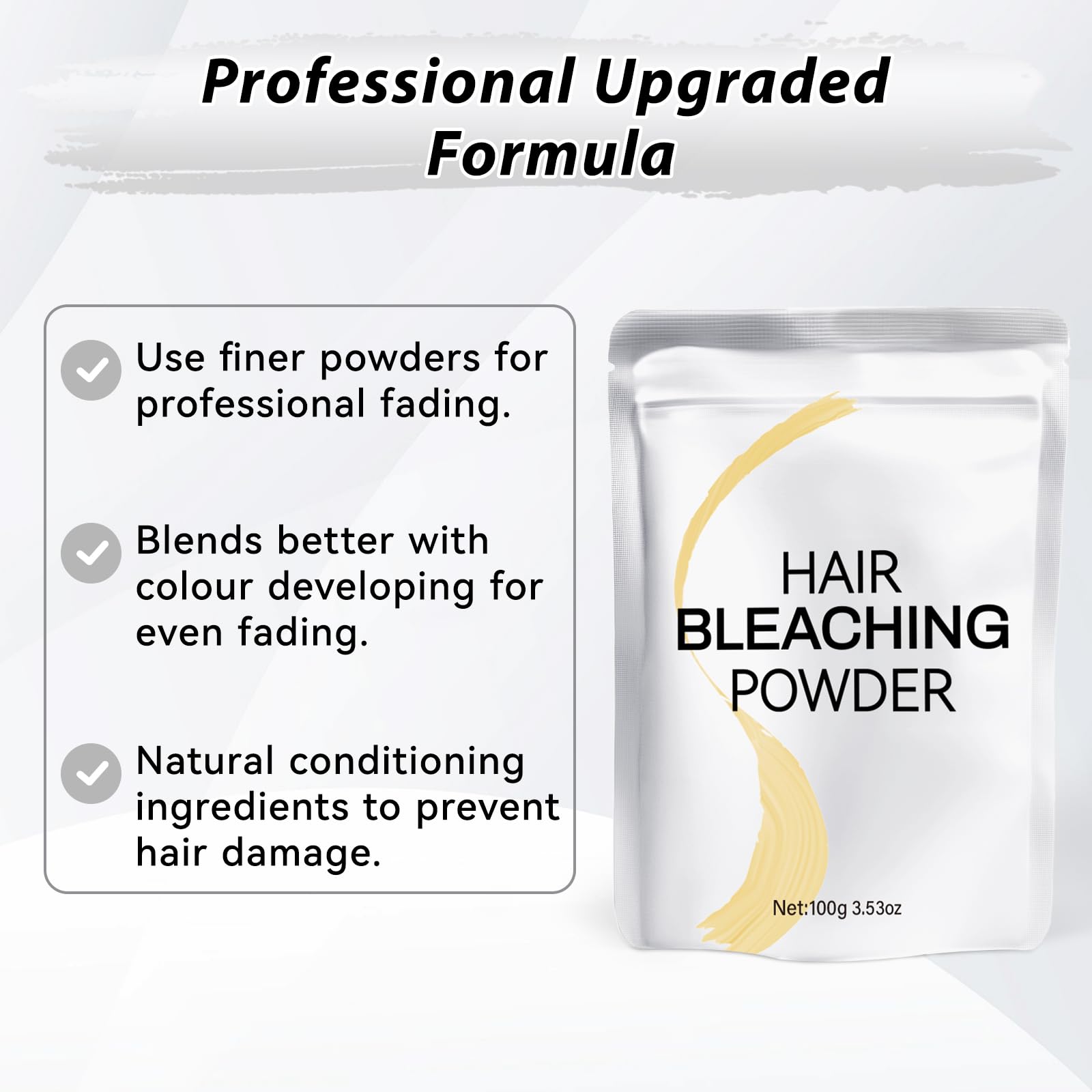 JUANCHI hair bleach powder mixing scene demonstrates easy-to-mix formula