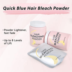 JUANCHI hair bleach powder texture showing ultra-fine granules for smooth mixing.