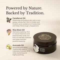 Juara Candlenut Body Creme illipe butter delivers silky softness