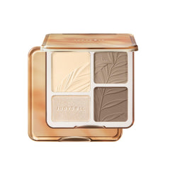 JUDYDOLL Highlight & Contour Palette opened to reveal four shades for warm skin.