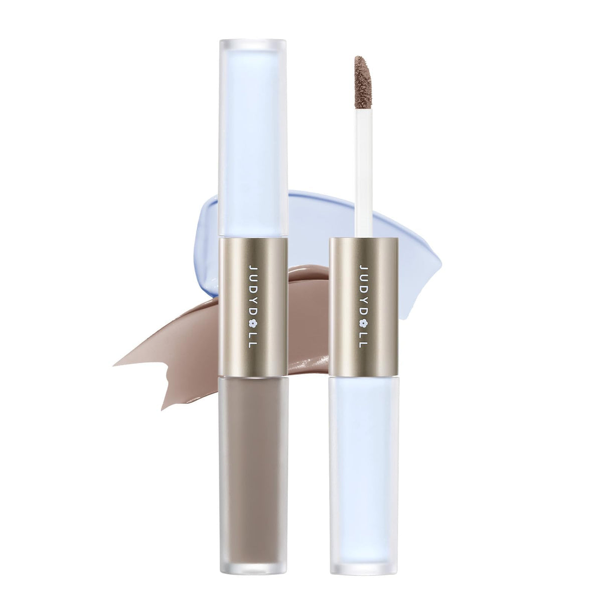 JUDYDOLL Liquid Contour & Under Eye Brightening duo application demonstrates easy, buildable sculpting.