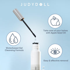 JUDYDOLL Mascara Remover application swatch demonstrating easy makeup melt