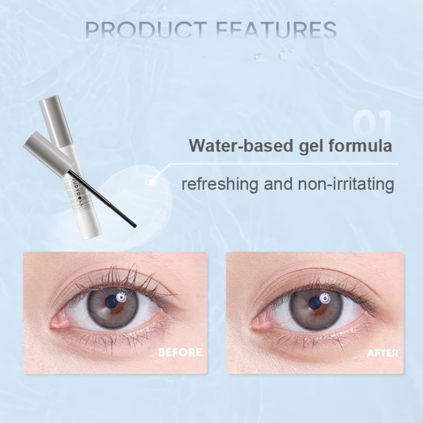 JUDYDOLL Mascara Remover water-based gel texture appears refreshing and non-irritating