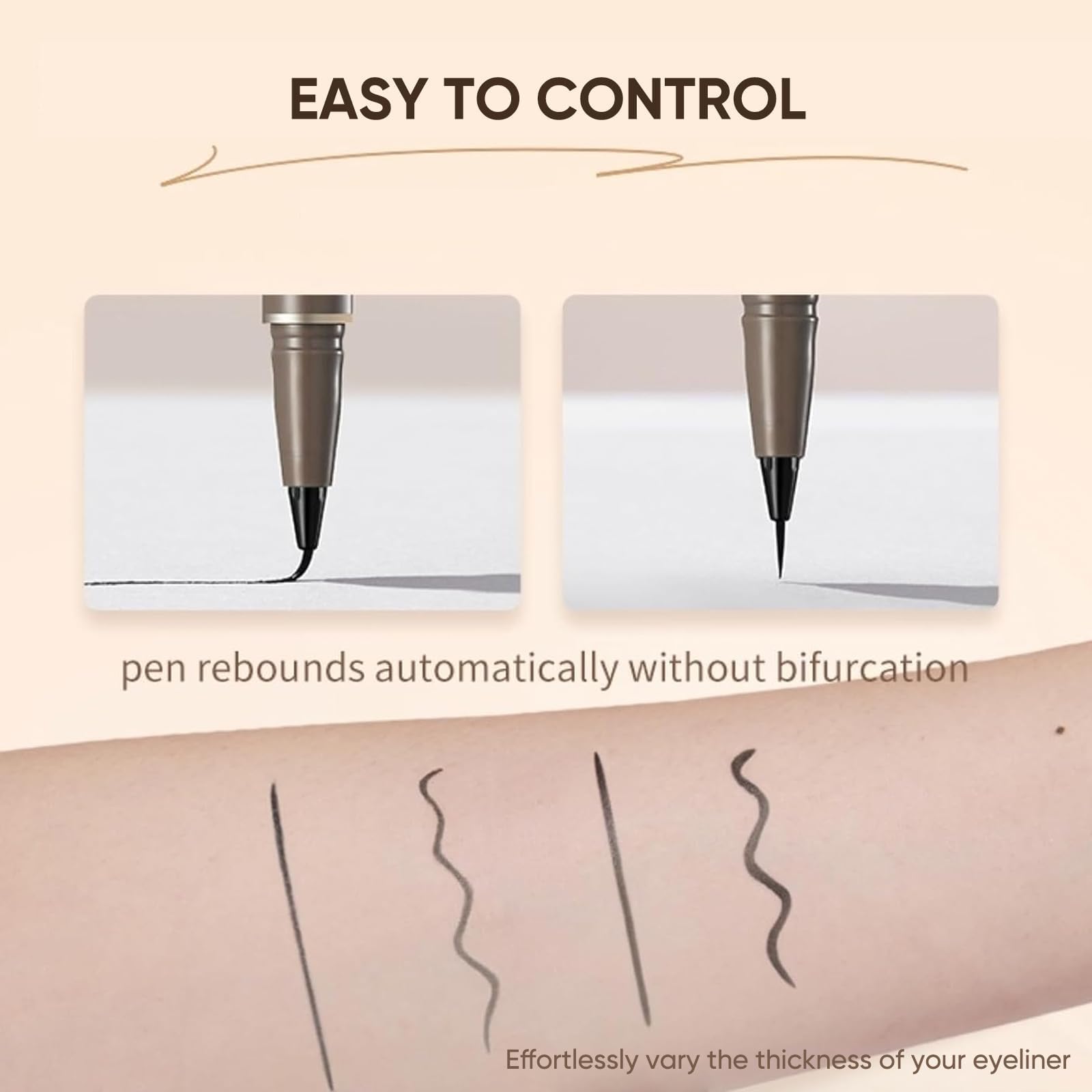 JUDYDOLL Ultra-Fine Eyeliner fast-drying brush in action