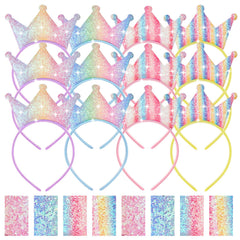 Juexica princess crown headband in light colors ideal for birthdays