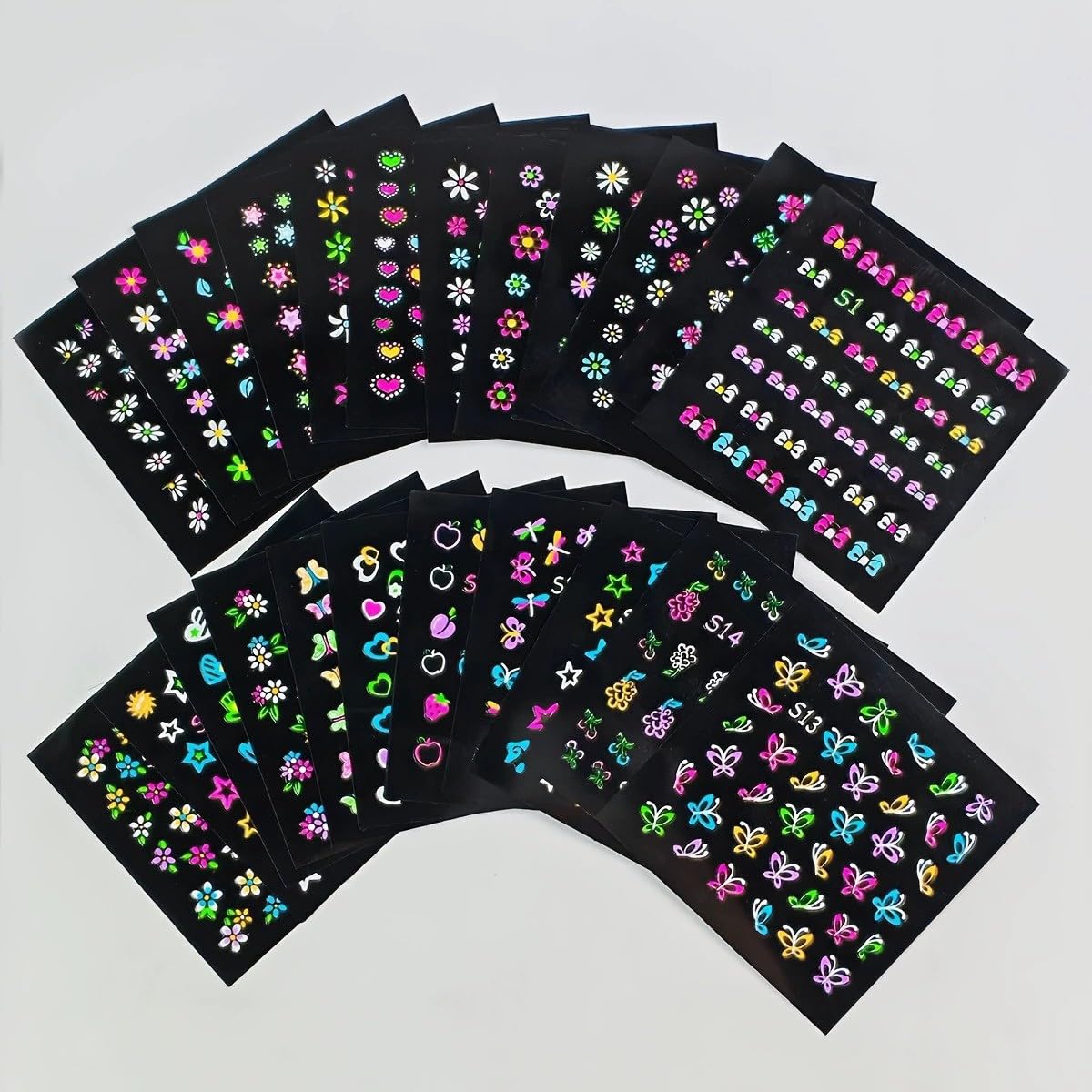 Juggssa 3D Valentine nail stickers add depth to daily manicures