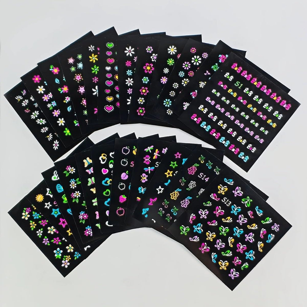 Juggssa 3D Valentine nail stickers add depth to daily manicures