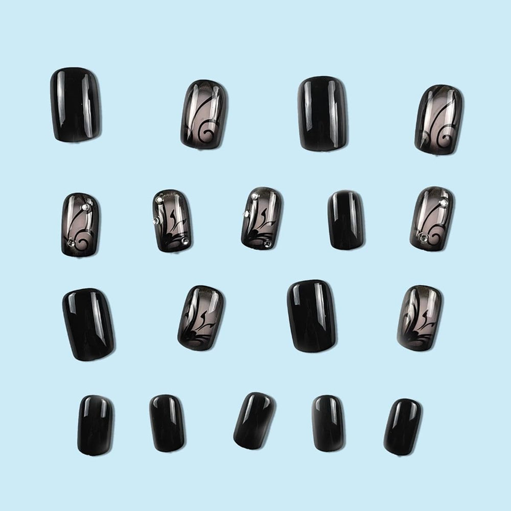 Juggssa acrylic nails kit with rhinestones enhances style for occasions