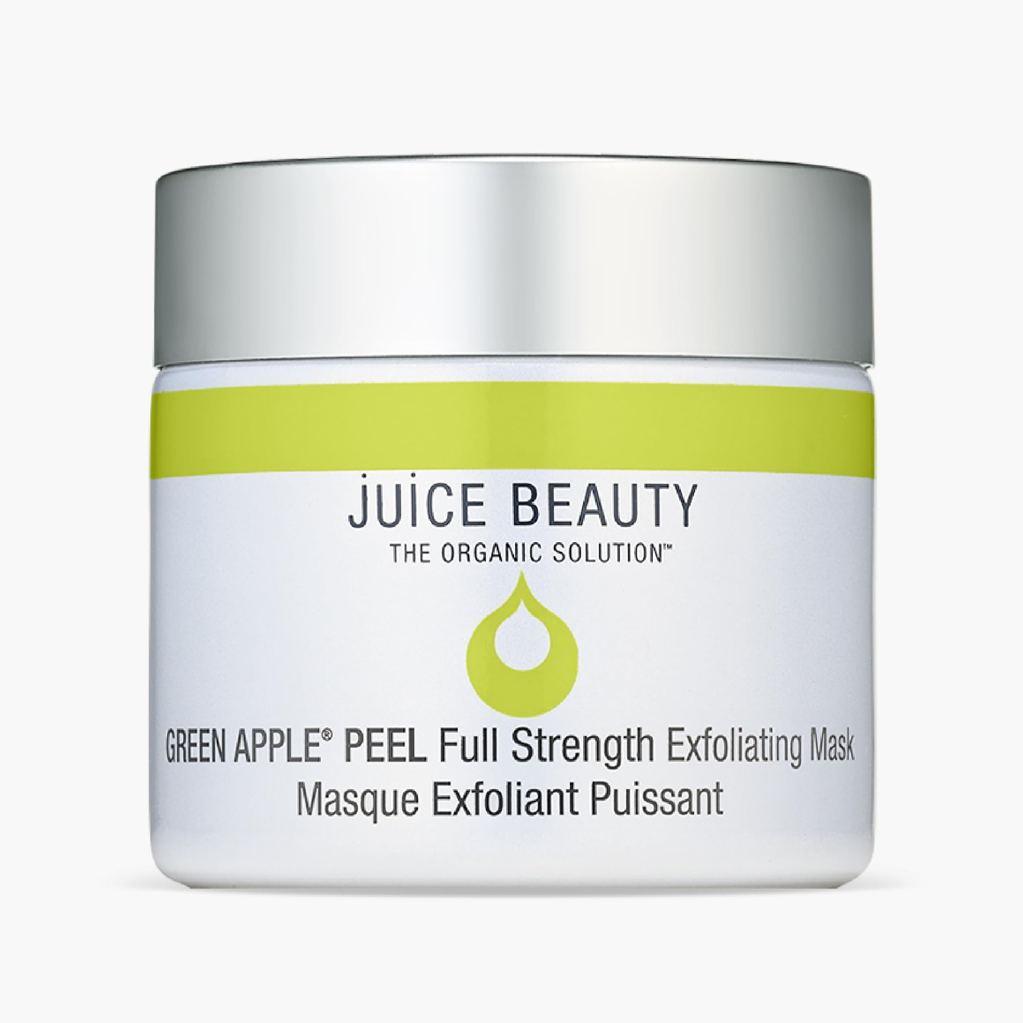 Juice Beauty Green Apple Peel Full Strength bottle close-up showing spa-grade exfoliation benefits