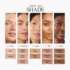 Primer-ready skin before application with Flawless Serum Foundation.