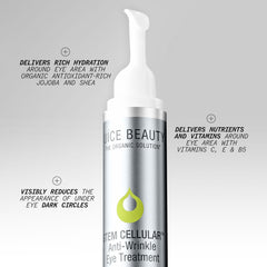 Juice Beauty silky gel texture close-up for smooth eye-area feel