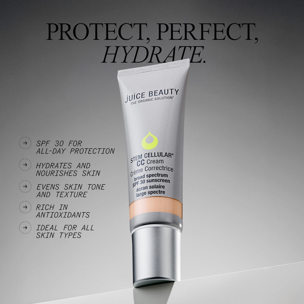 Juice Beauty Stem Cellular CC Cream SPF 30 texture closeup on creamy blendability