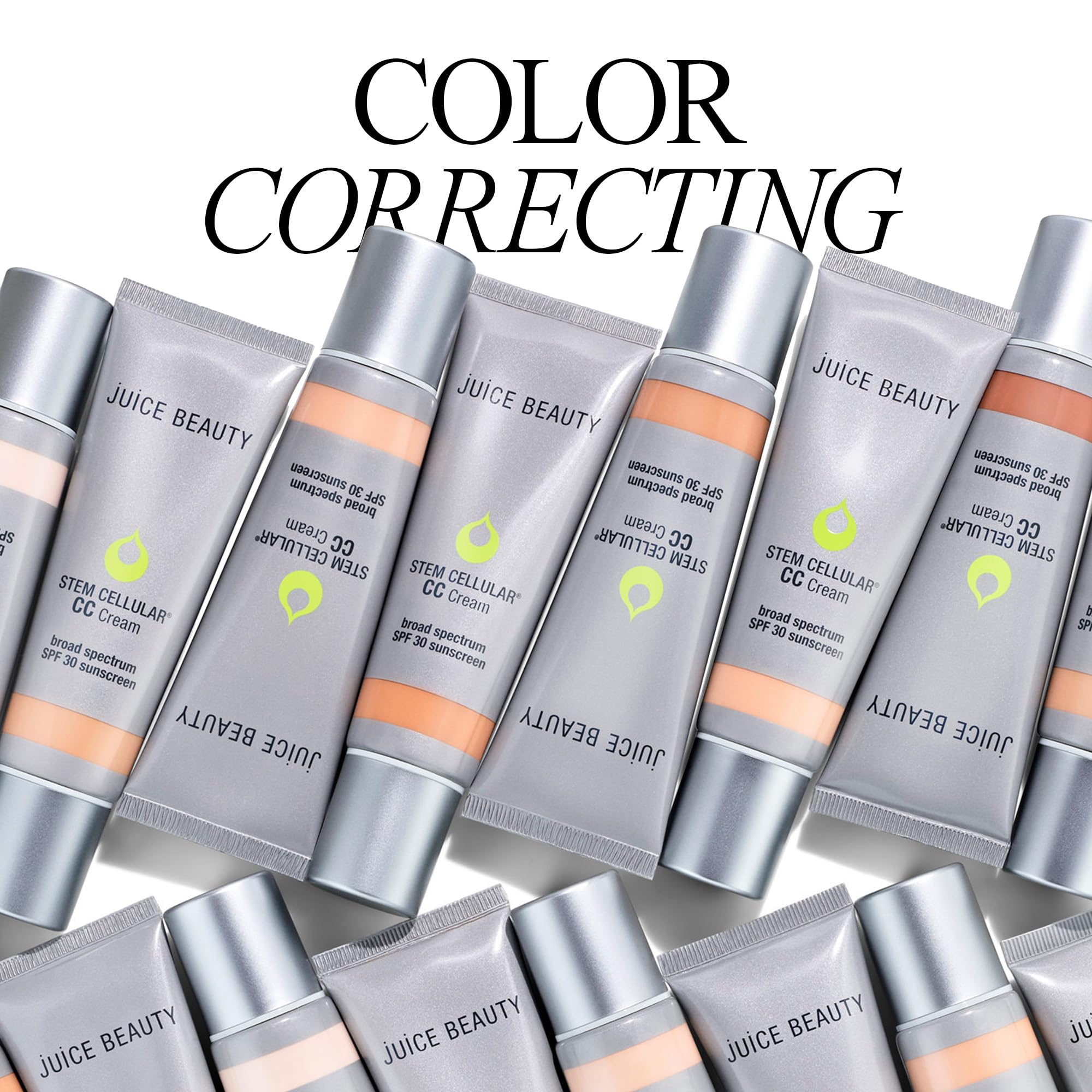 Packaging emphasizes Juice Beauty vegan and cruelty-free credentials.