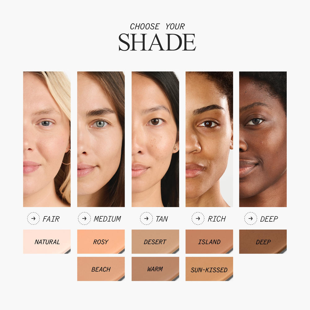 Close-up of Juice Beauty CC Cream texture blending for light coverage.