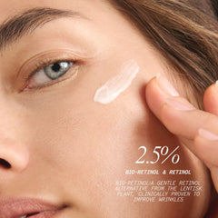 Juice Beauty Stem Cellular Serum arranged in a night routine setup for smoother skin.