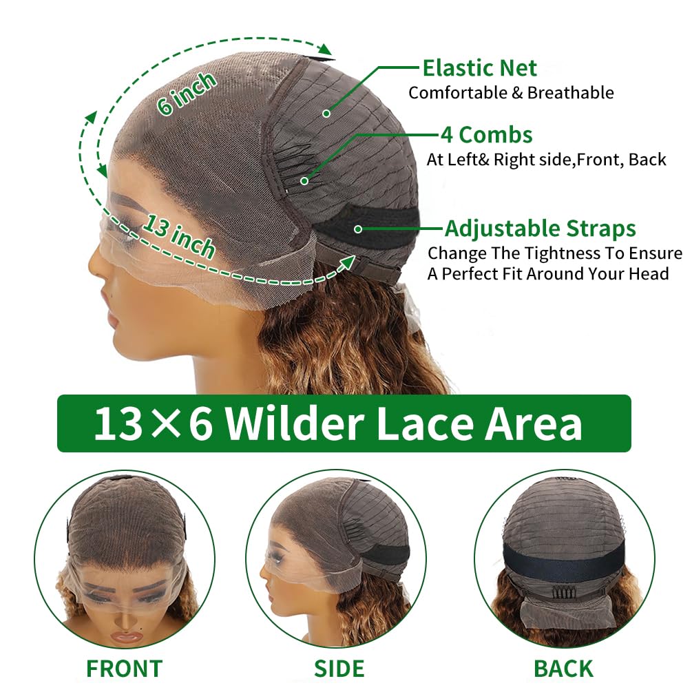 Jukabe 13x6 lace front with adjustable straps for secure fit.