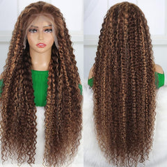 Jukabe glueless deep wave wig with pre-plucked hairline for easy wear.