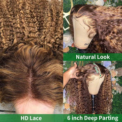 Jukabe honey blonde ombre wig with 4/27 highlights and modern color.