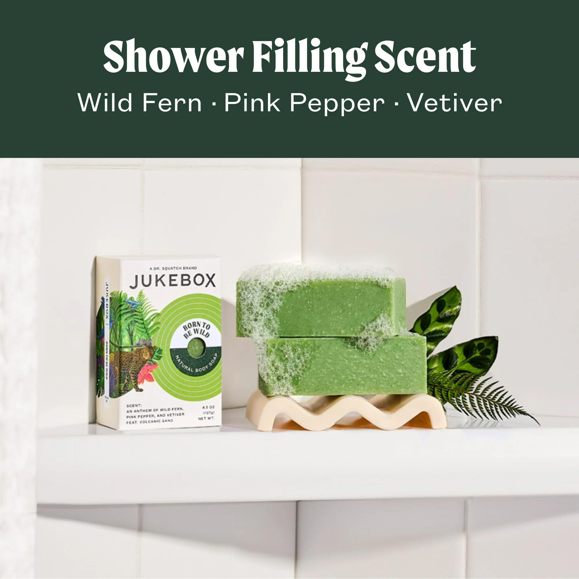 Lather shot of JUKEBOX Born to Be Wild soap delivering a creamy cleanse.