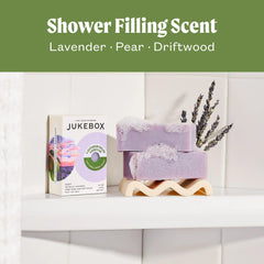 JUKEBOX Lavender Fields Forever cold-process soap has a creamy, rich lather.