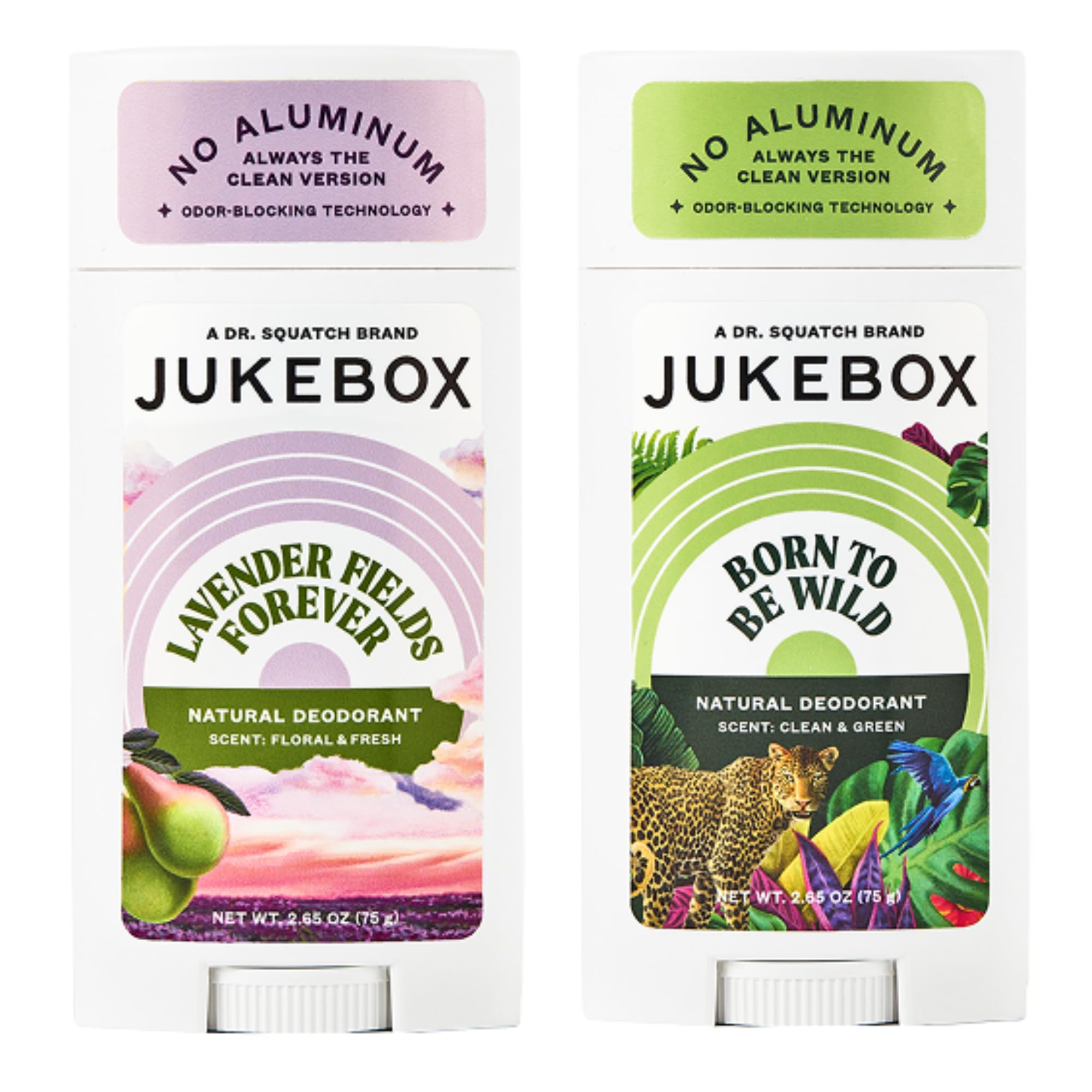 JUKEBOX Lavender Fields Forever pack shot showing a floral scent for all-day freshness.