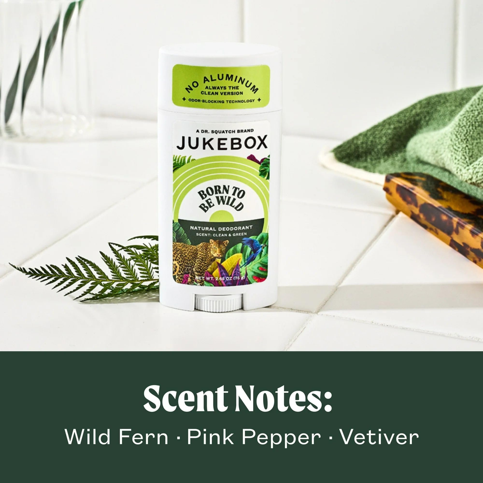 JUKEBOX ingredient panel shows shea butter, jojoba, and coconut oil.