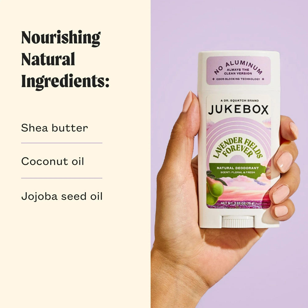 JUKEBOX lavender scent in use during morning routine for confidence and freshness