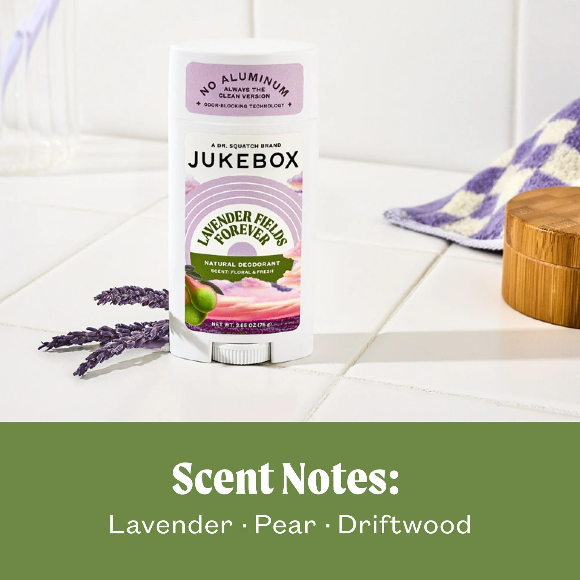 Texture of JUKEBOX deodorant showing smooth glide and quick absorption