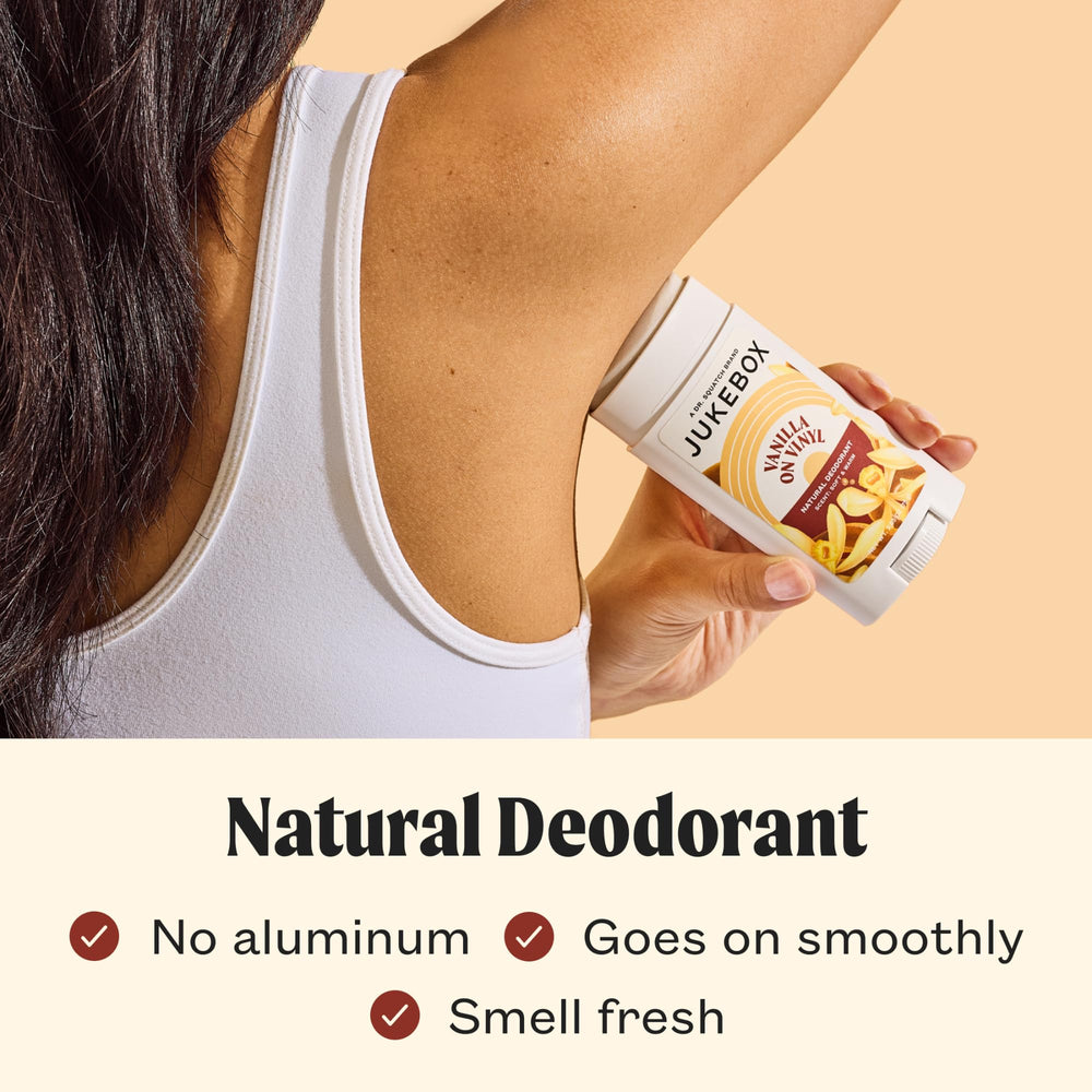 JUKEBOX Vanilla on Vinyl pack features dual scents for everyday wear.