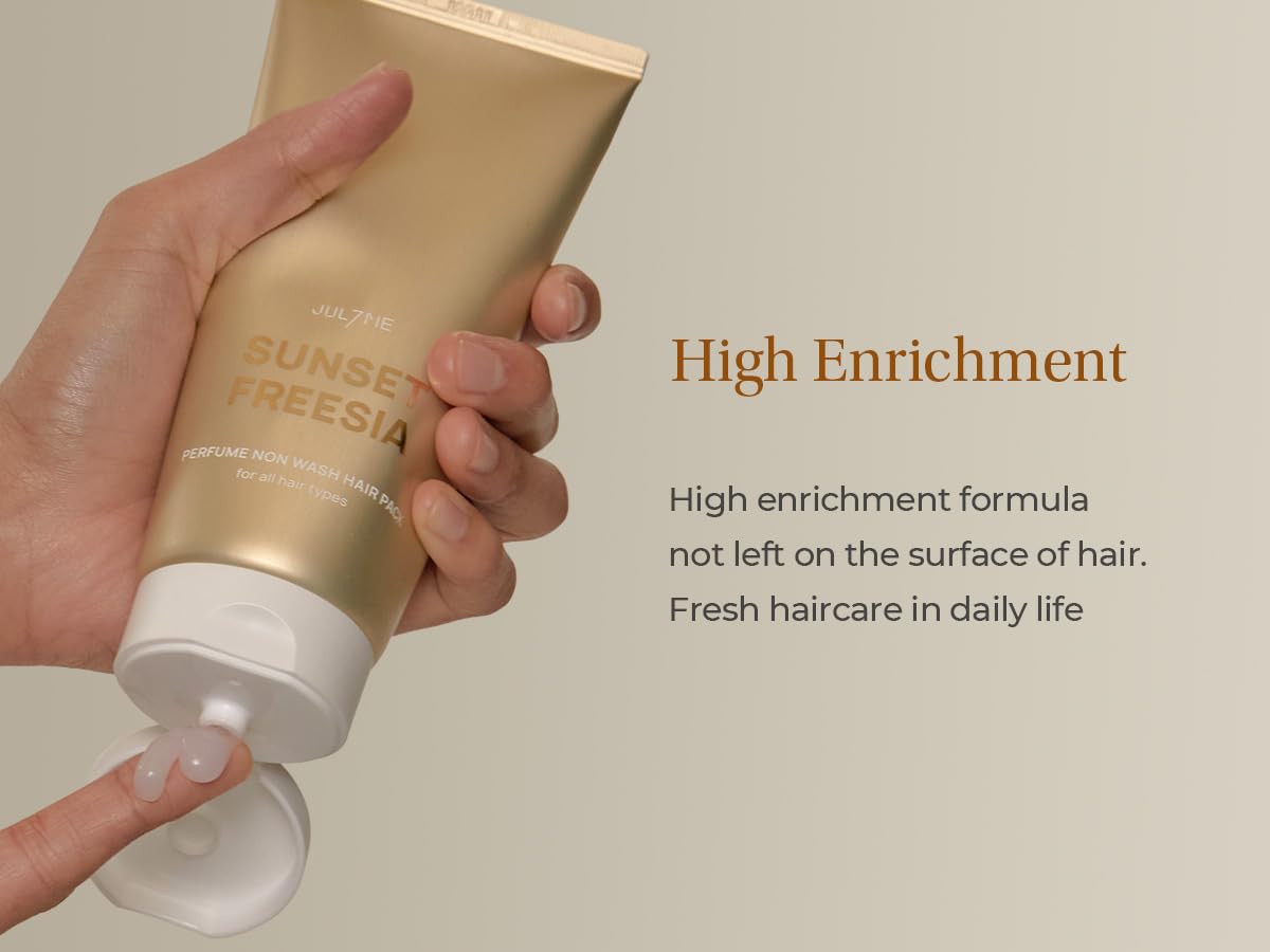 JUL7ME perfume hair mask blackberry packaging on shelf conveys luxury