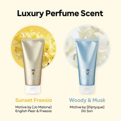 JUL7ME perfume hair mask blackberry texture closeup shows smooth consistency