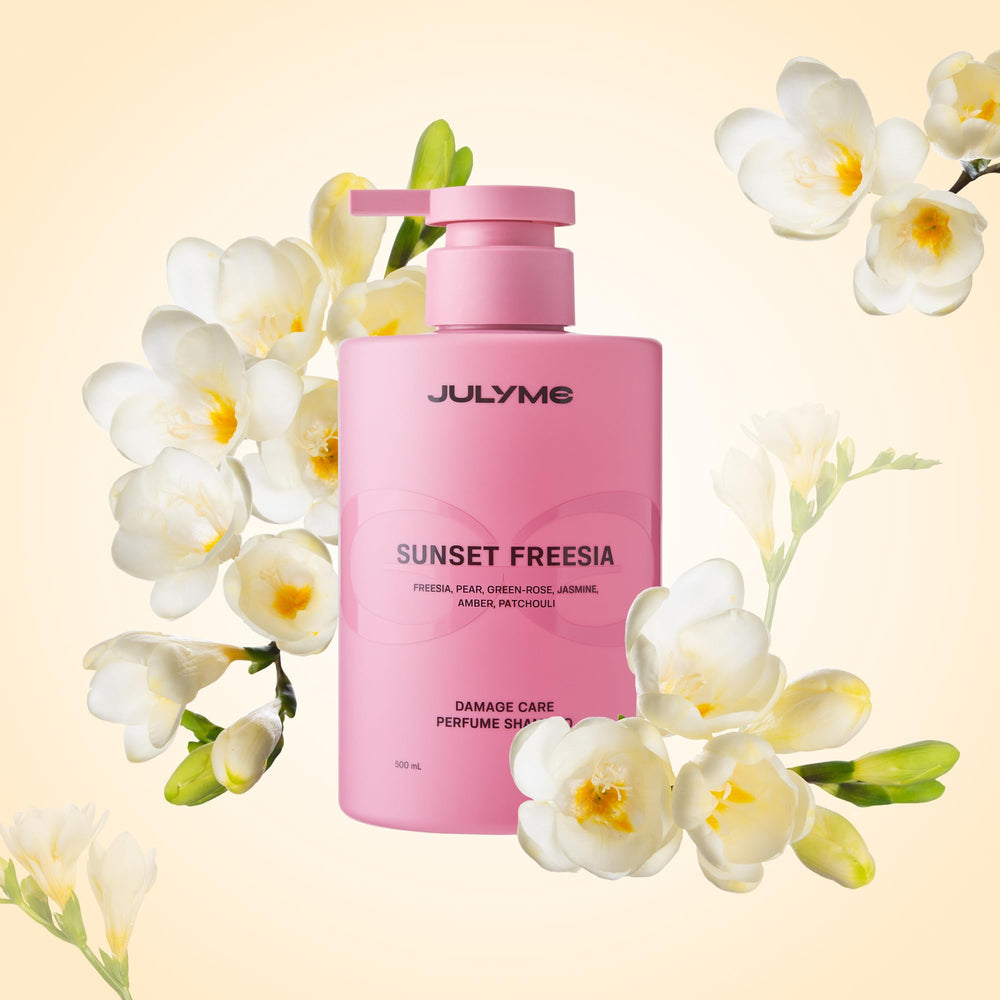 JUL7ME perfume shampoo for daily care in busy bathroom routines