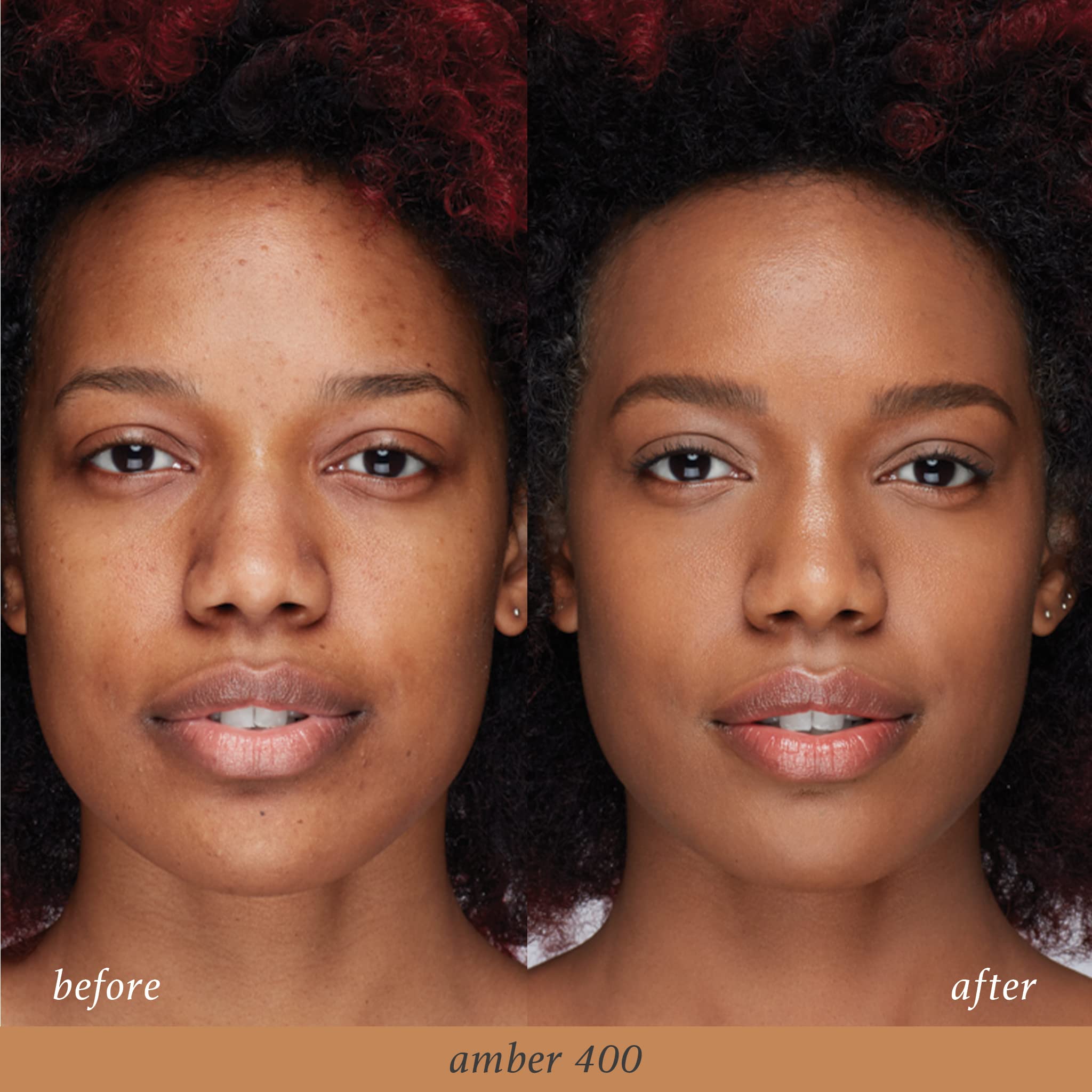 Julep Cushion Complexion Concealer 400 Amber swatch showing buildable coverage
