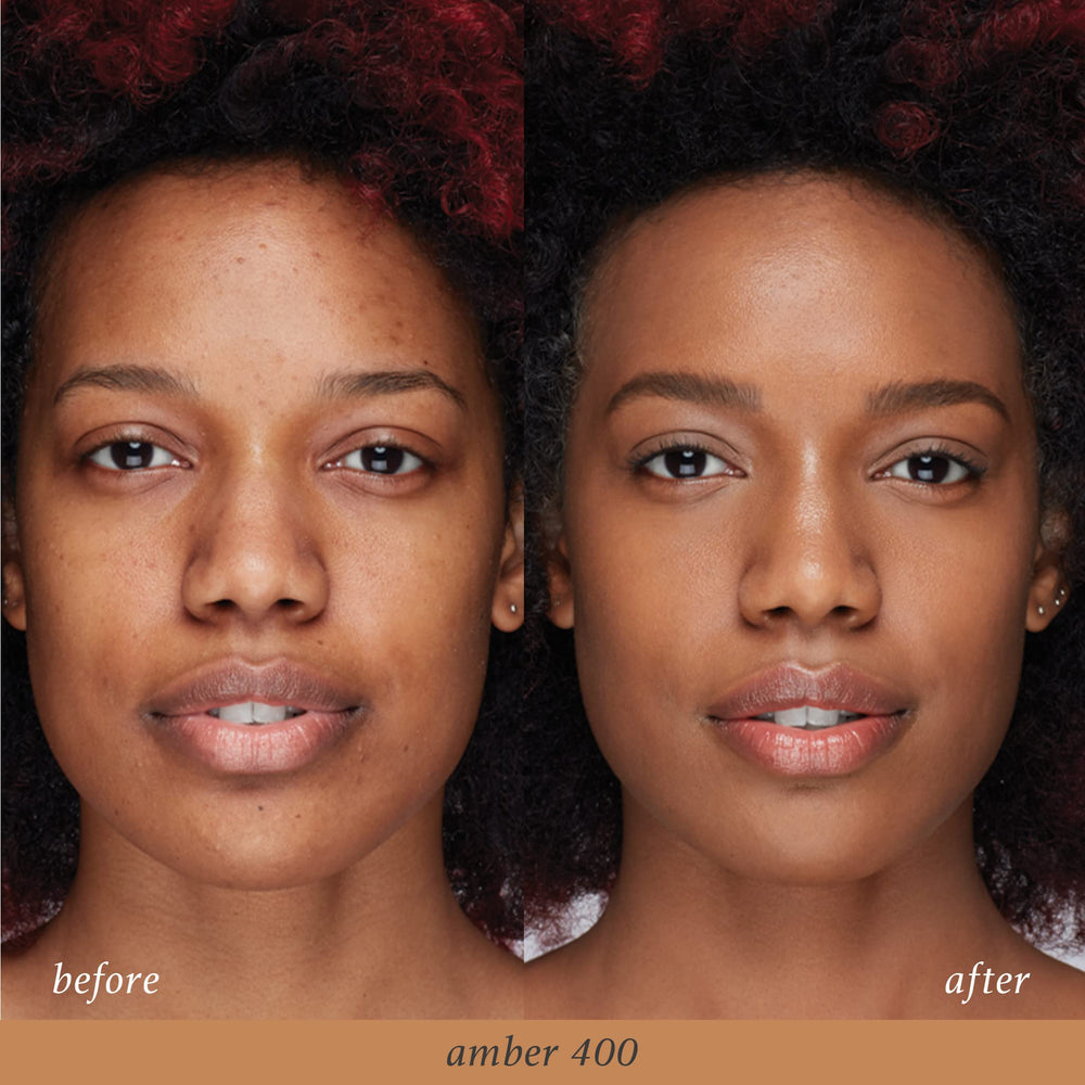 Julep Cushion Complexion Concealer 400 Amber swatch showing buildable coverage