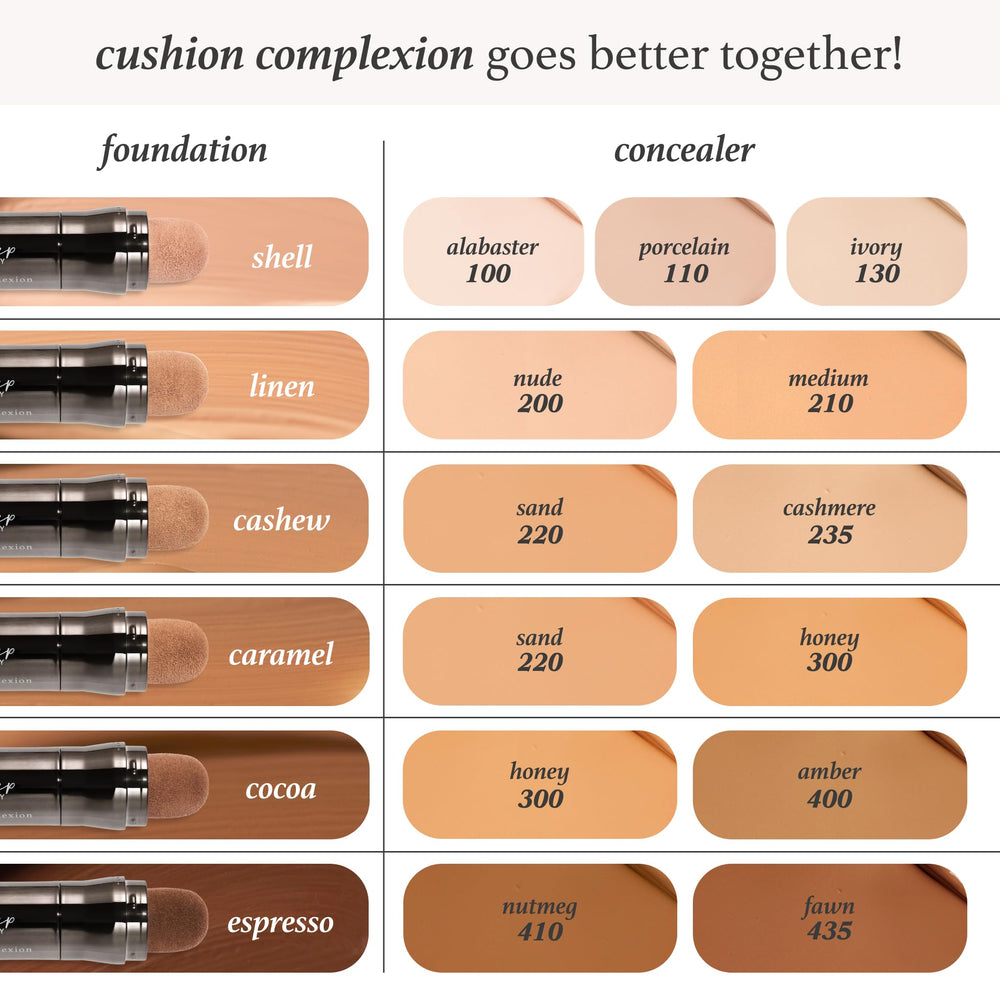 Julep Cushion Complexion Foundation Linen swatch demonstrates even tone in daylight.