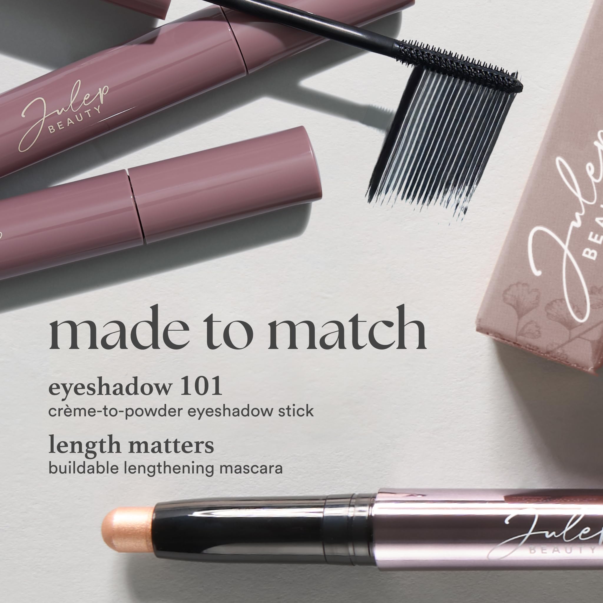 Julep Eyeshadow 101 Desert Matte long-wear test on eyelid with durable color