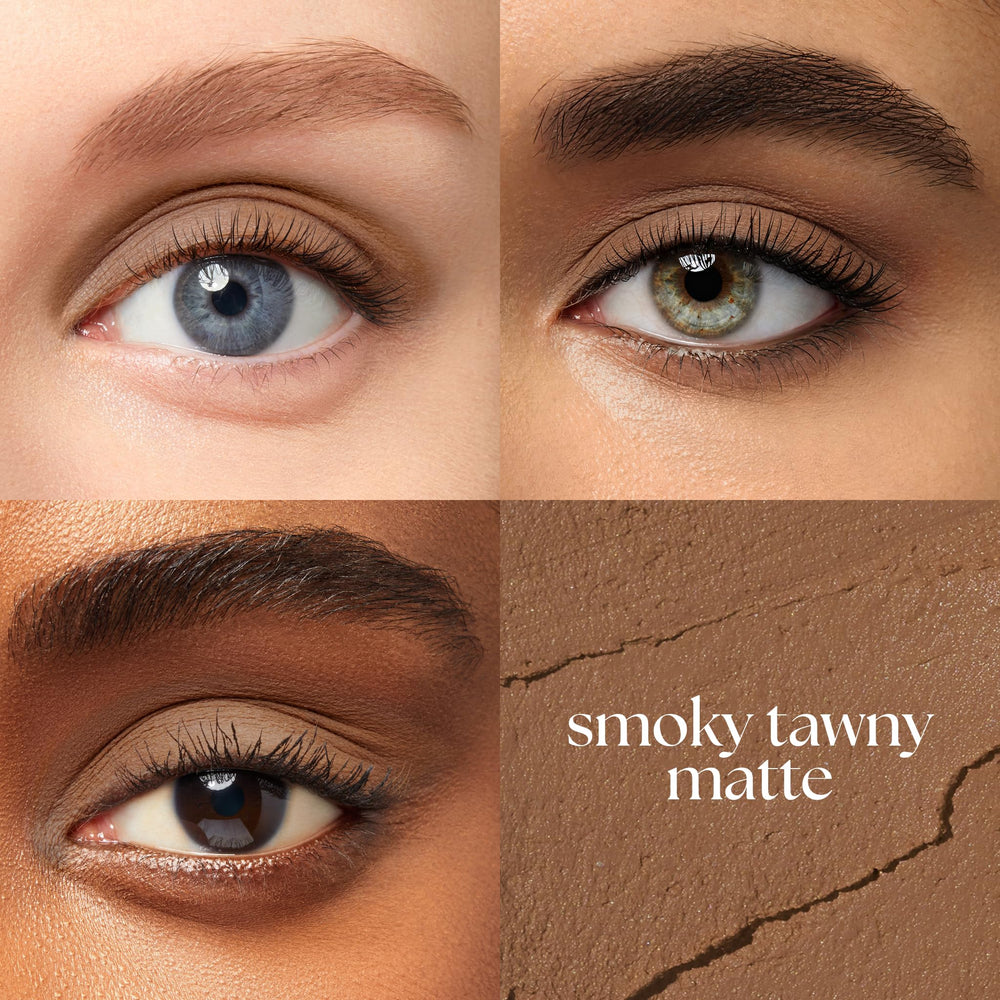 Julep Eyeshadow 101 smoky tawny matte palette close-up for neutral definition.
