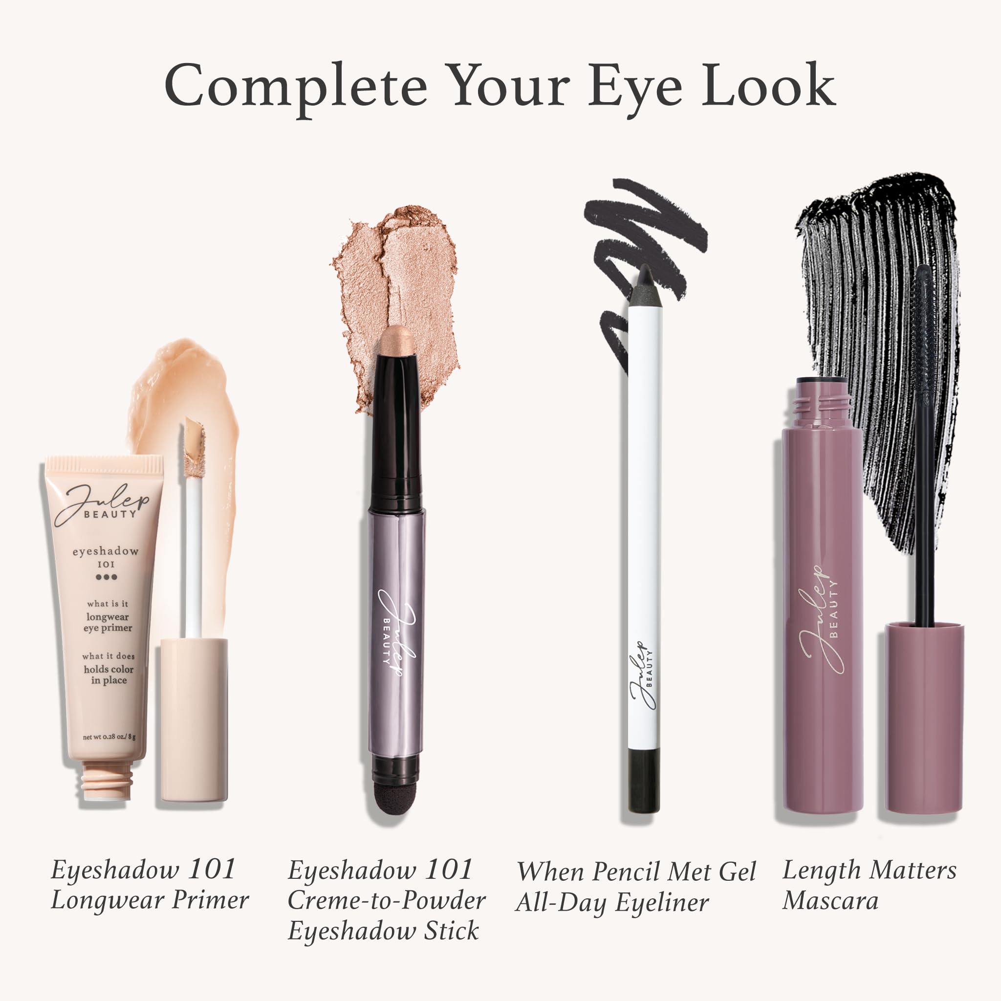 Julep Eyeshadow 101 creme-to-powder transition on eyelids