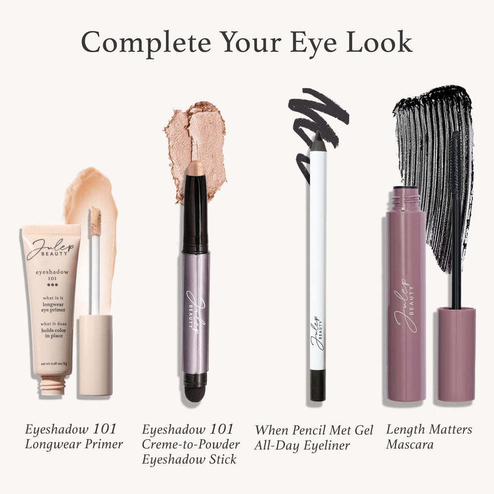 Julep Eyeshadow 101 creme-to-powder transition on eyelids