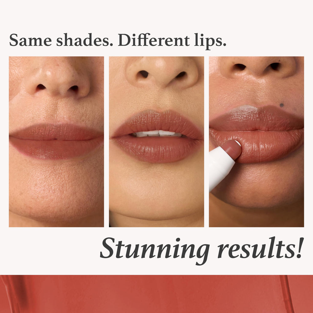 Julep lip crayons application close-up demonstrating glide and hydration.