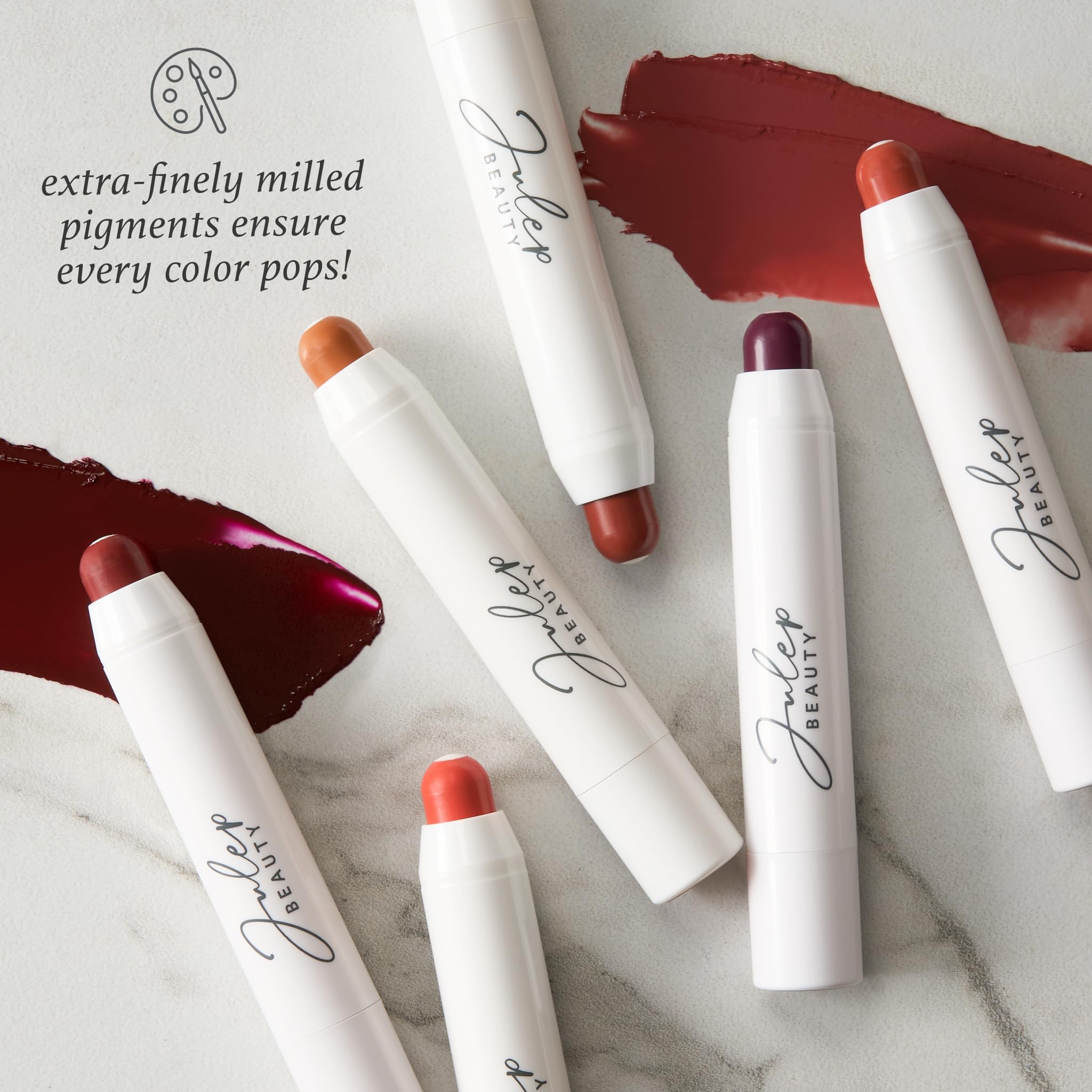 Julep balm label shows vegan and cruelty-free status.