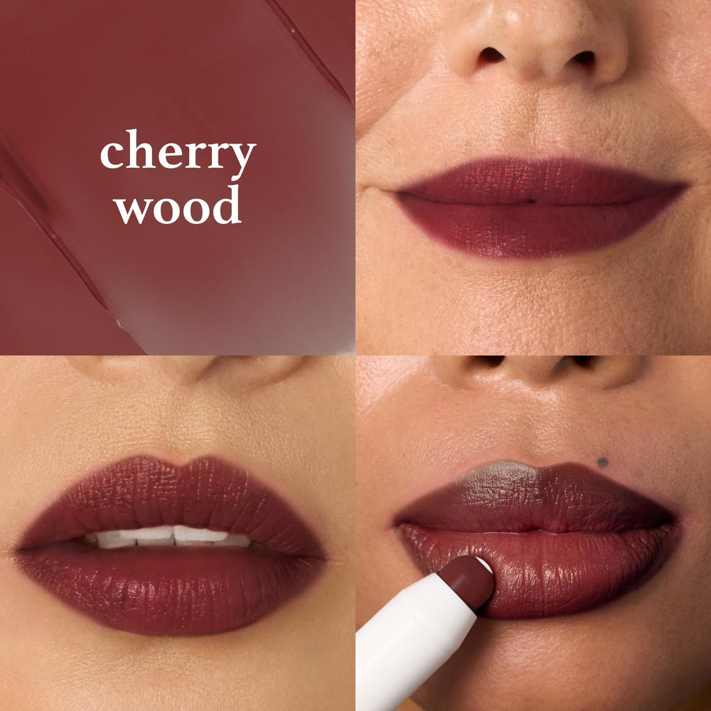 Julep It's Balm Tint Trio Cashmere Nude swatch reveals soft gloss.