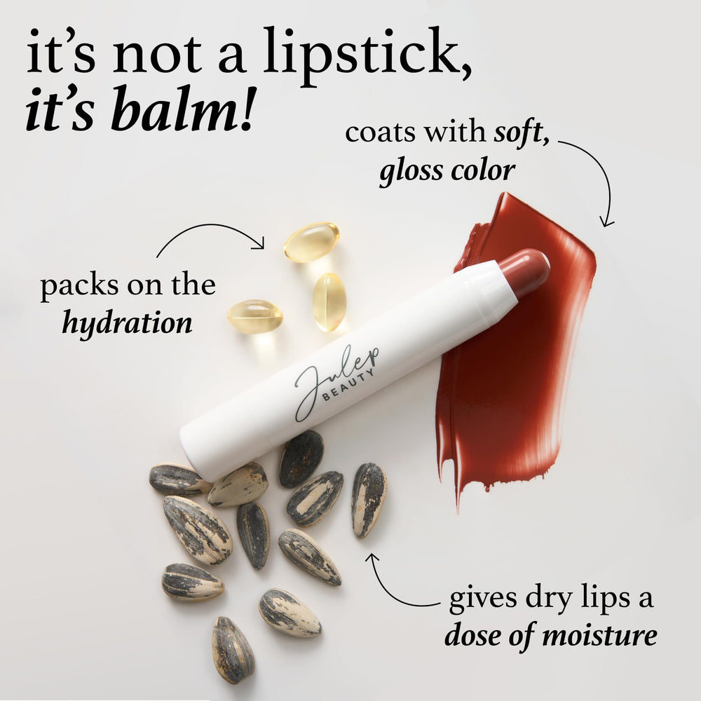Julep It's Balm Tint Trio vegan cruelty-free packaging symbol.