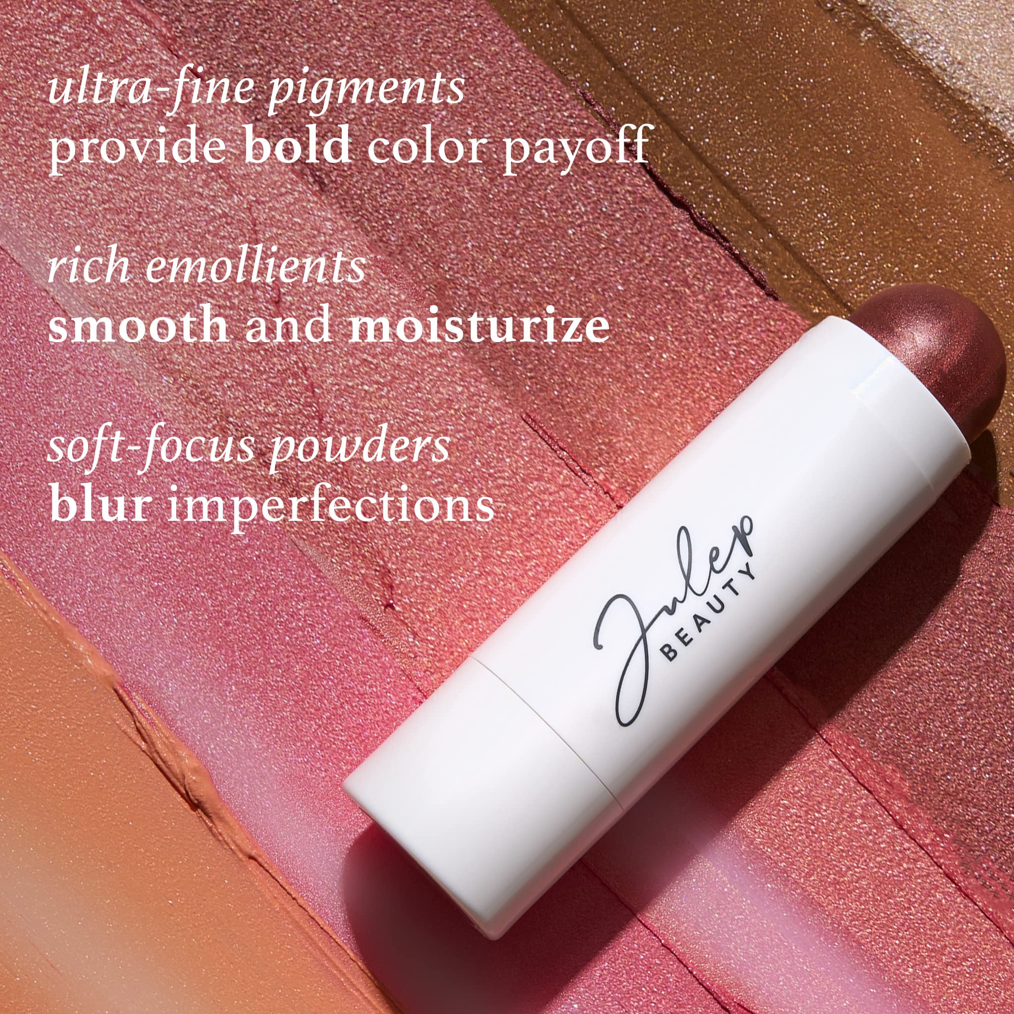 Julep Skip The Brush Blush Stick Sweet Peach twist-up mechanism for clean, portable use.