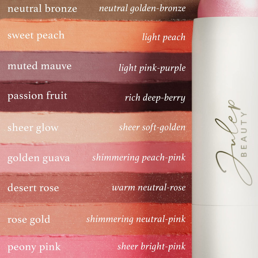 Julep Skip The Brush Golden Guava swatches offer sun-kissed glow.