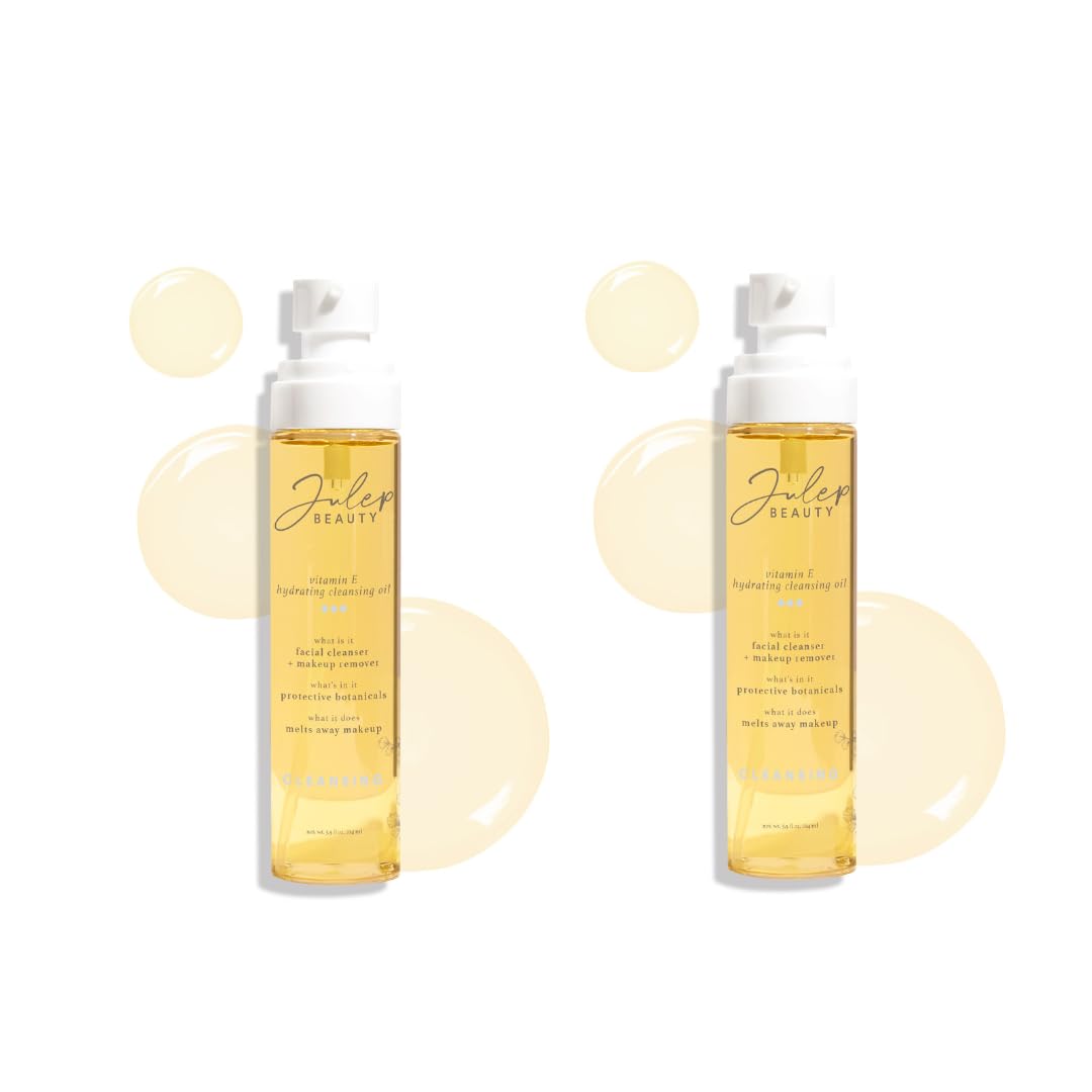 Julep Vitamin E cleansing oil 2pc set packaging for effortless makeup removal
