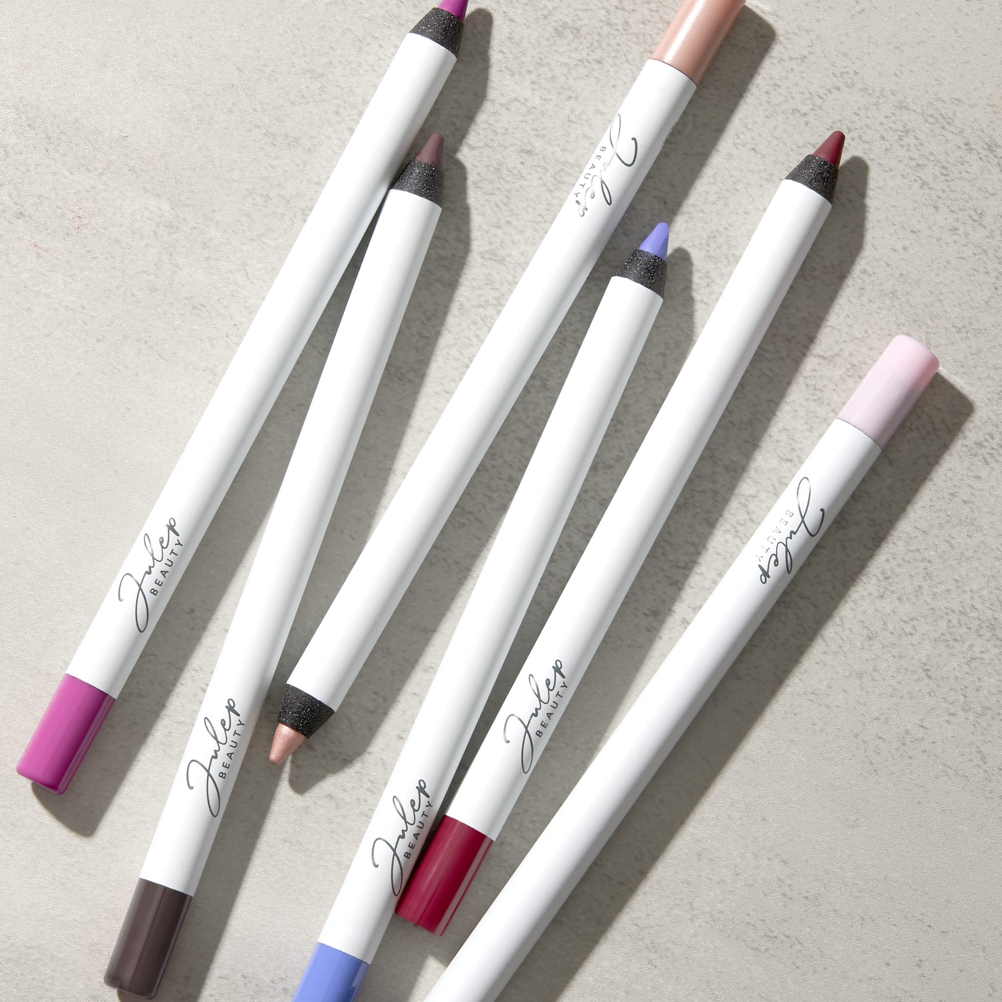 Julep Amethyst Matte liner applied on eye for chic, versatile looks.